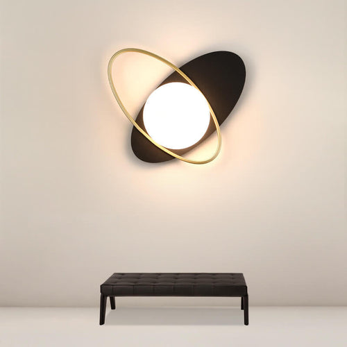 Glass Staggered Overlap Design 1-Light Wall Sconce Lamp