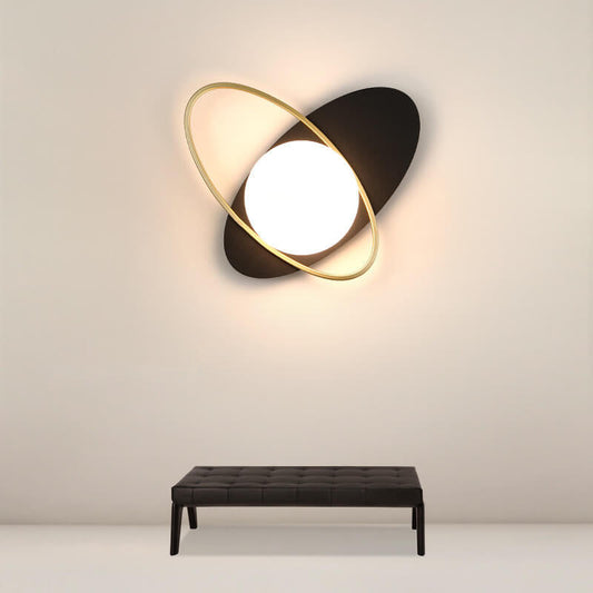 Glass Staggered Overlap Design 1-Light Wall Sconce Lamp