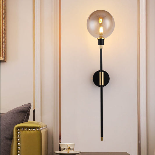 Light Magic Bean Glass Long Arm 1-Light Wall Sconce Lamp