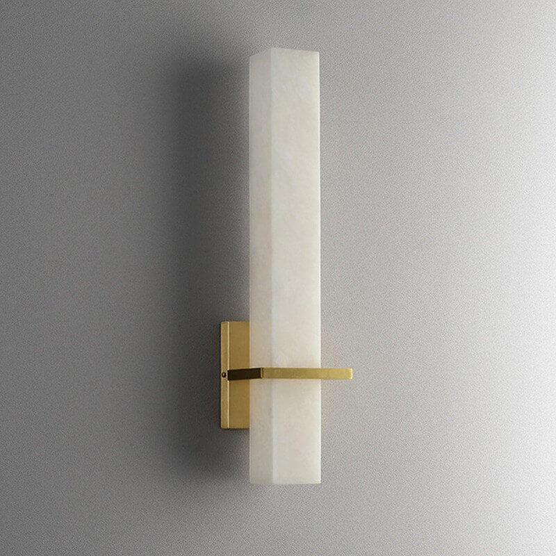Light Full Copper Rectangular Lucite LED Wall Sconce Lamp