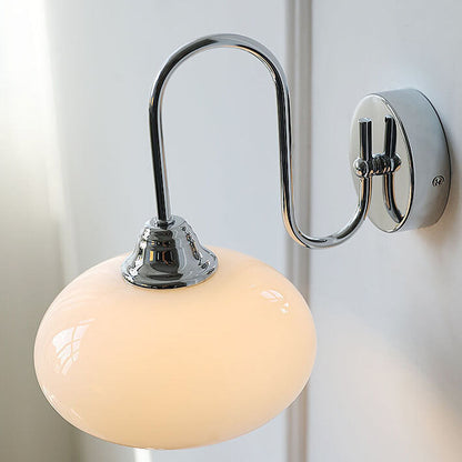 Nordic Round Dome Iron Glass 1-Light Wall Sconce Lamp