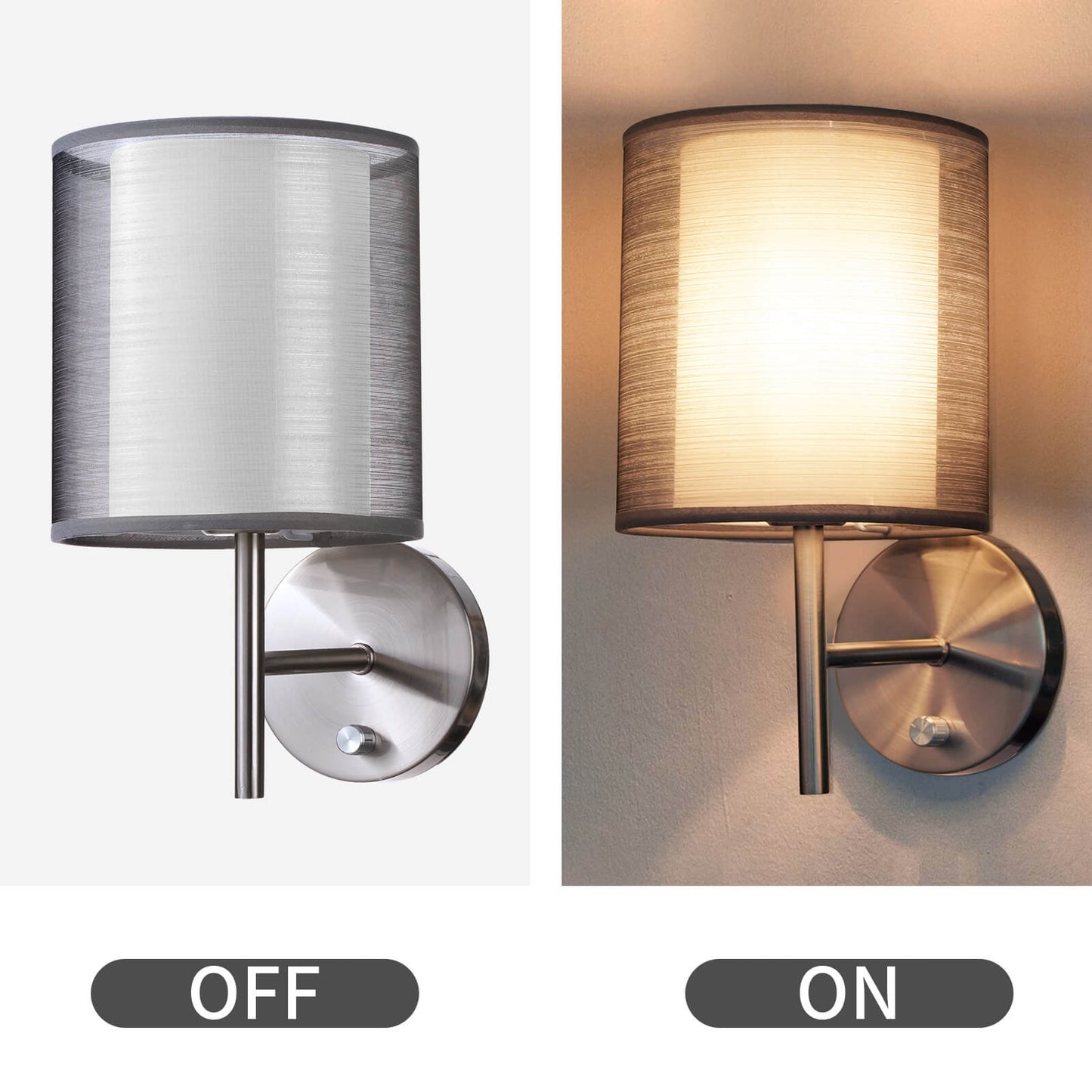 Minimalist Cylinder Iron Gauze 1-Light Wall Sconce Lamp