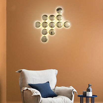 Titanium Round Circle 10/14/24 Light Wall Sconce Lamp