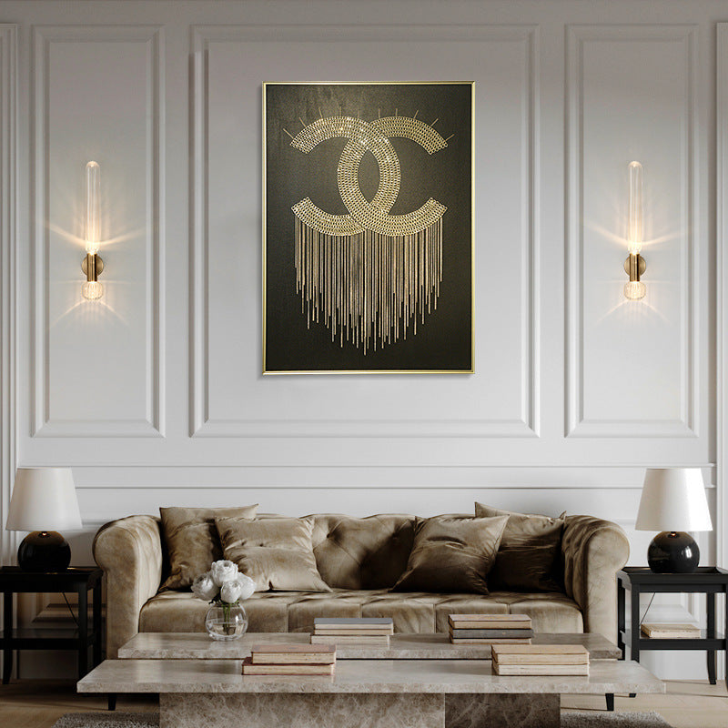 Minimalist Cylinder Striped Glass Iron LED Wall Sconce Lamp