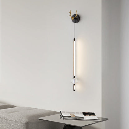 Strip Orb Full Copper Crystal Silicone LED Wall Sconce Lamp