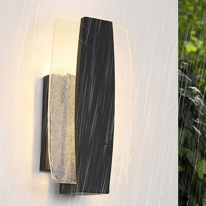 Minimalist Rectangle Aluminum Glass LED Wall Sconce Lamp