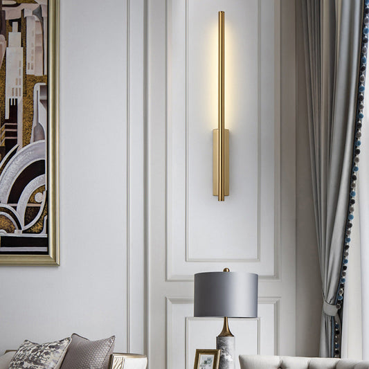 Modern Minimalist Strip Copper PC LED Wall Sconce Lamp