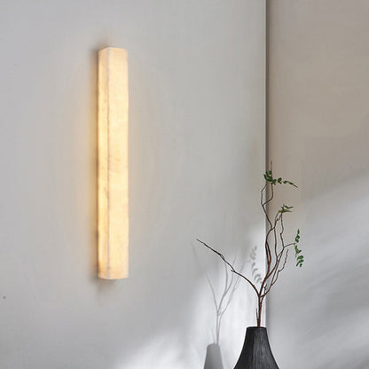 Modern Minimalist Strip Copper Marble LED Wall Sconce Lamp