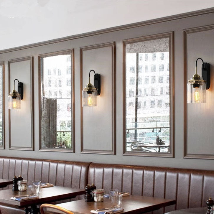 Modern Luxury Cylinder Iron Glass 1-Light
