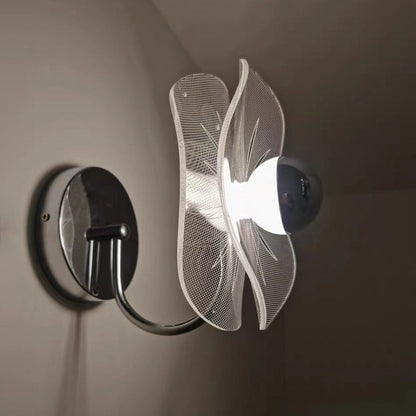Nordic Acrylic Flower Shade Hardware LED Wall Sconce Lamp
