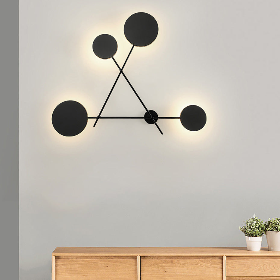 Mid-Century Frame Acrylic Disc LED Wall Sconce Lamp