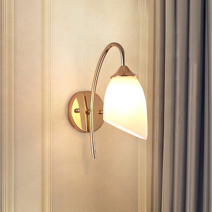 Contemporary Nordic Pod Iron Glass 1-Light Wall Sconce Lamp