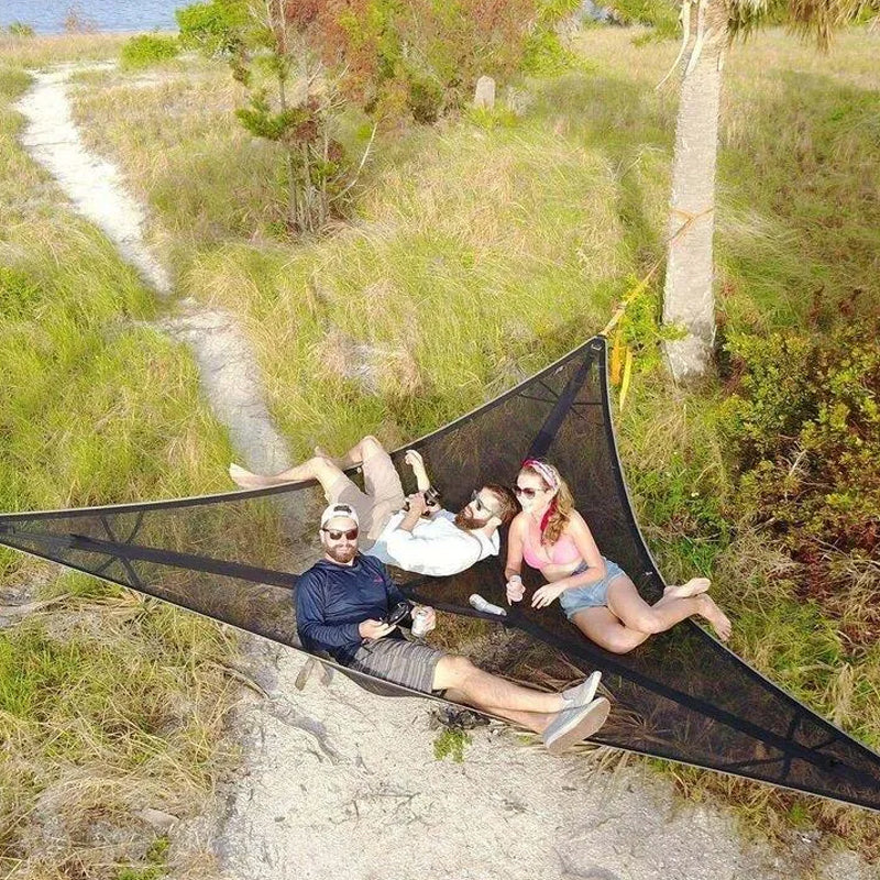 Triangle Hammock with Three-Point Anchor System