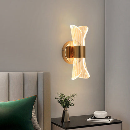Nordic Iron Acrylic Folding Petal LED Wall Sconce Lamp