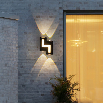 Square Luminous Outdoor Waterproof LED Wall Sconce Lamp