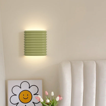 Half Cylinder Hardware Resin 1-Light Wall Sconce Lamp