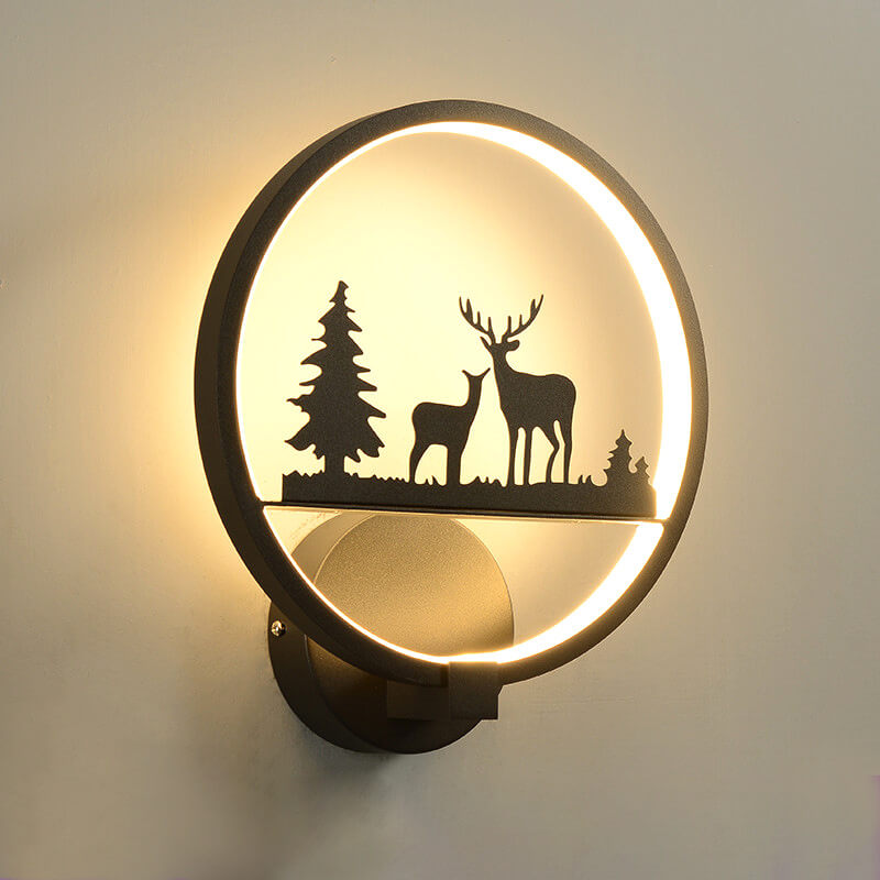 European-style Round Silicone Acrylic LED Wall Sconce Lamp