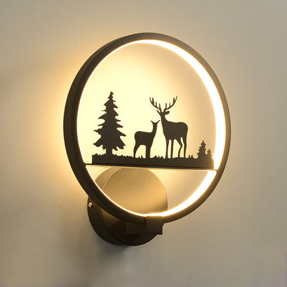 European-style Round Silicone Acrylic LED Wall Sconce Lamp