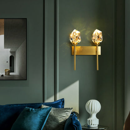 Full Crystal Scepter Design 1/2-Light LED Wall Sconce Lamp