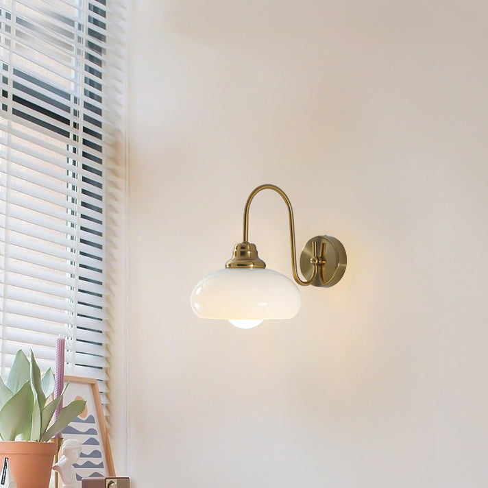 French Ball Ribbed Flower Bud 1-Light Wall Sconce Lamp