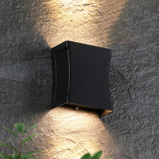 Outdoor Square Column Waterproof LED Wall Sconce Lamp