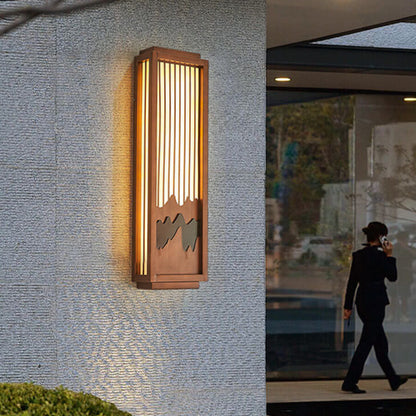 Chinese Steel Outdoor Waterproof 1-Light Wall Sconce Lamp