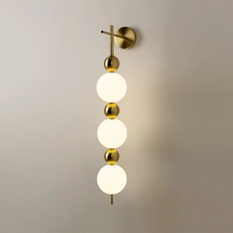 Round Ball String Aluminum Plastic LED Wall Sconce Lamp