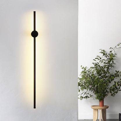 Minimalist Long Aluminum Iron Silicone LED Wall Sconce Lamp