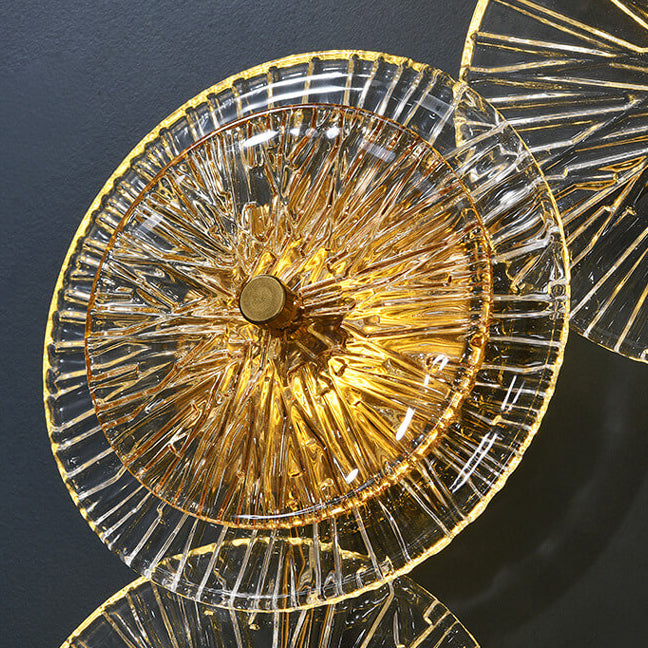 Light Glass Lotus Leaf Shape Iron LED Wall Sconce Lamp