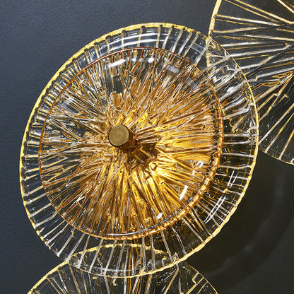 Light Glass Lotus Leaf Shape Iron LED Wall Sconce Lamp