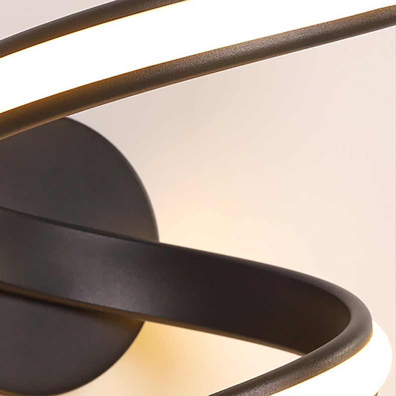 Spiral Iron Aluminium Silicone LED Wall Sconce Lamp
