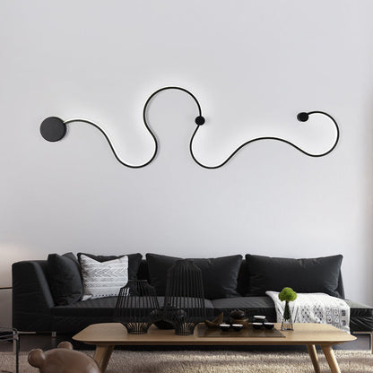 Nordic Aluminum Silicone Lines LED Wall Sconce Lamp