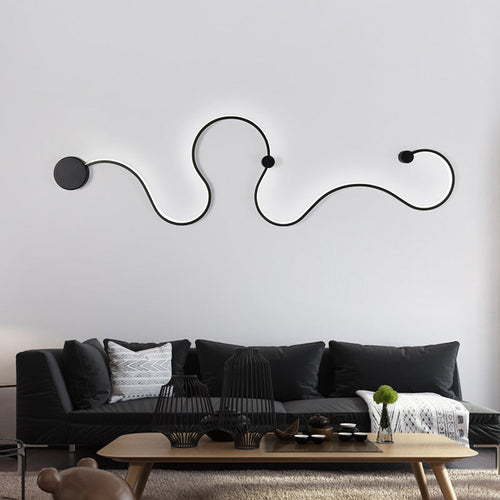 Nordic Aluminum Silicone Lines LED Wall Sconce Lamp