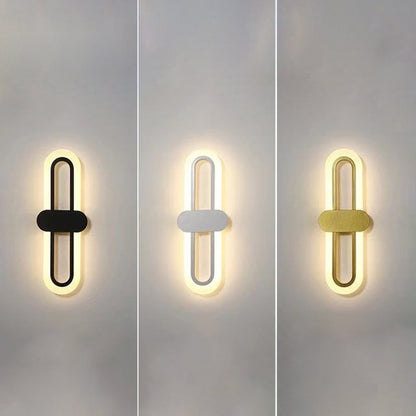 Simplicity Oval Iron Acrylic LED Wall Sconce Lamp