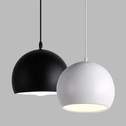 Modern Solid Color Round Head Iron 1-Light Pendant Light