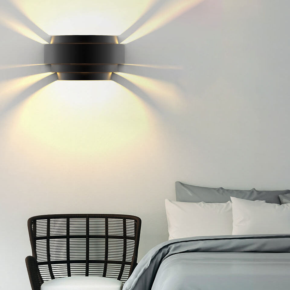 European Solid Color Half-circle Iron LED Wall Sconce Lamp