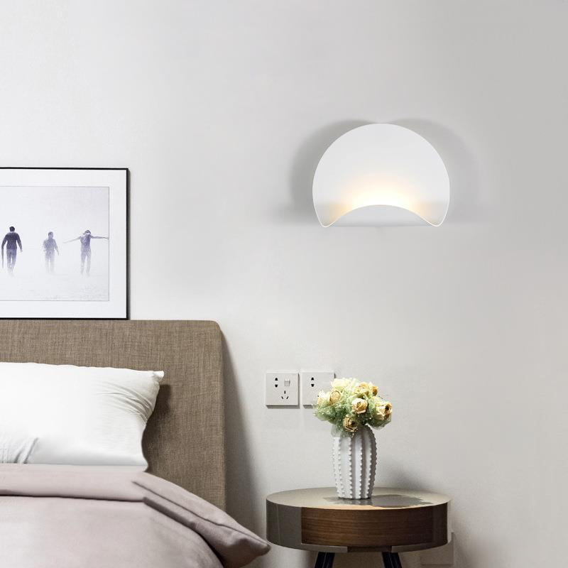 Scandinavian Iron Folding Semicircle LED Wall Sconce Lamp
