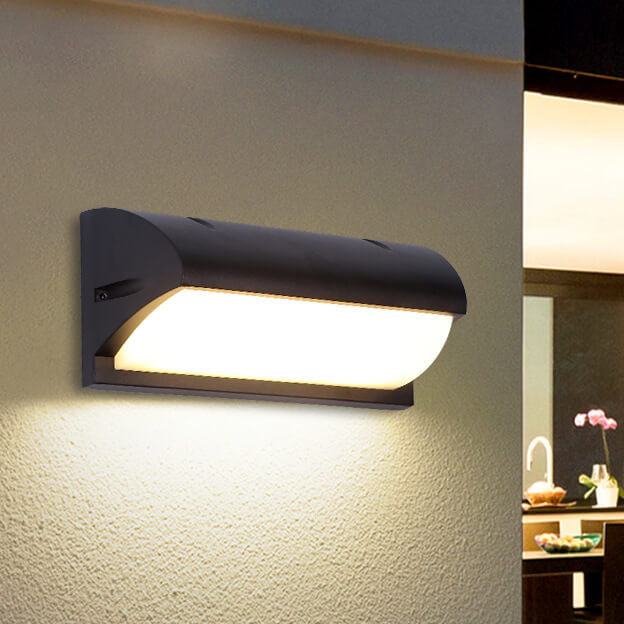 Geometry Outdoor Waterproof Sensor LED Wall Sconce Lamp