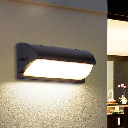 Geometry Outdoor Waterproof Sensor LED Wall Sconce Lamp