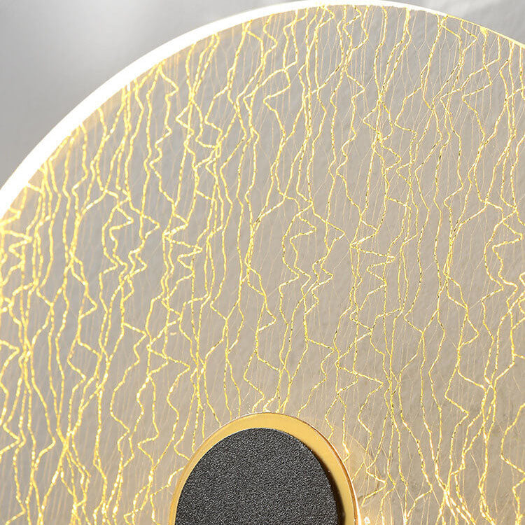 Simplicity Crackle Acrylic Round Shade LED Wall Sconce Lamp