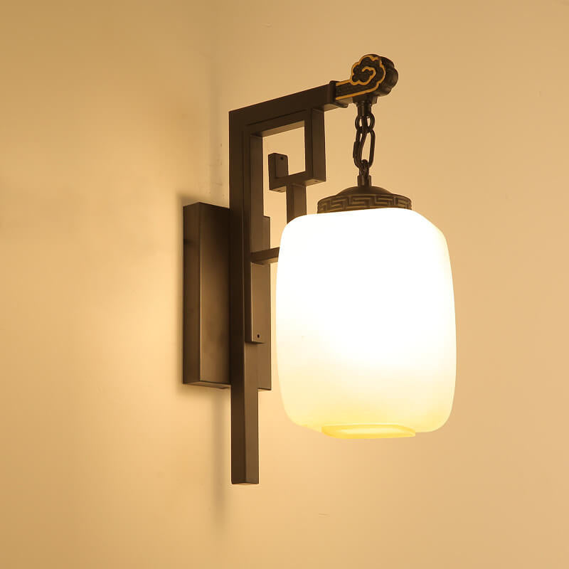 New Chinese Retro Pattern Design 1-Light Wall Sconce Lamp