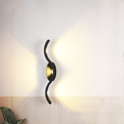 Creative Wave Curve Acrylic Aluminum LED Wall Sconce Lamp