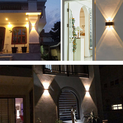 Solar Waterproof Rectangle ABS LED Outdoor Wall Sconce Lamp