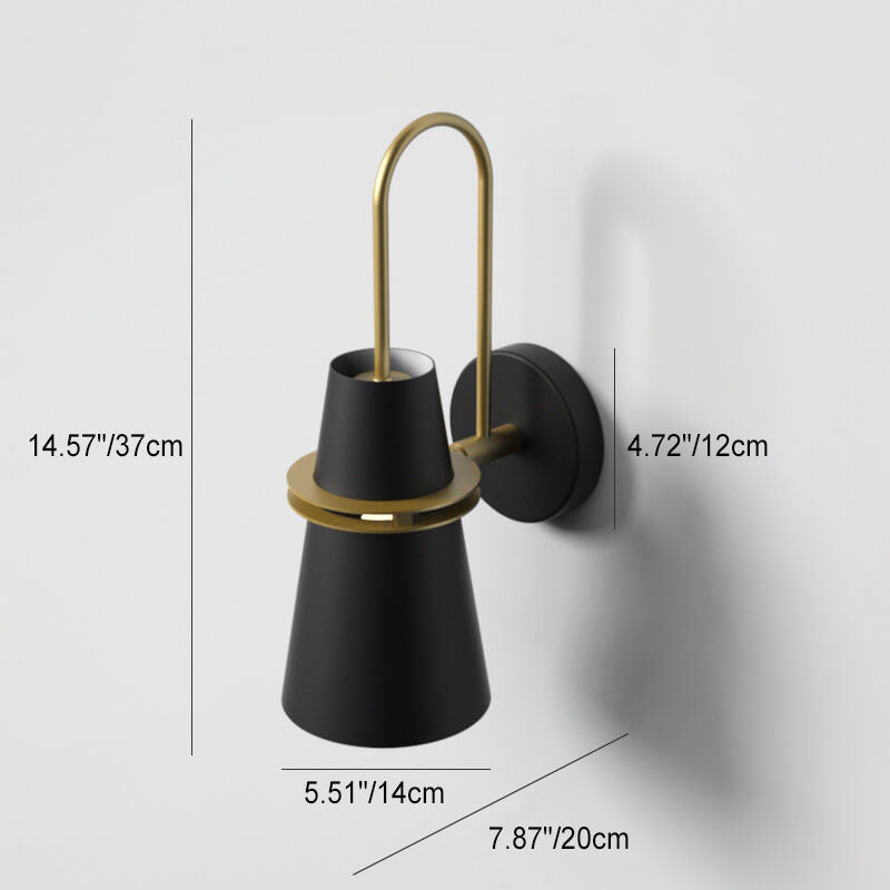 Scandinavian Horn Iron 1-Light Wall Sconce Lamp