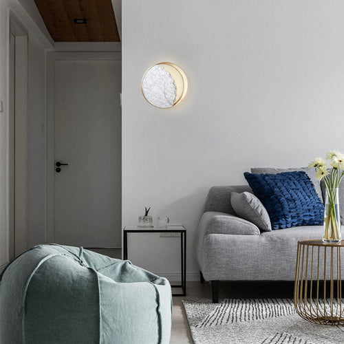 Nordic Marble Metal Circle Ring LED Wall Sconce Lamp