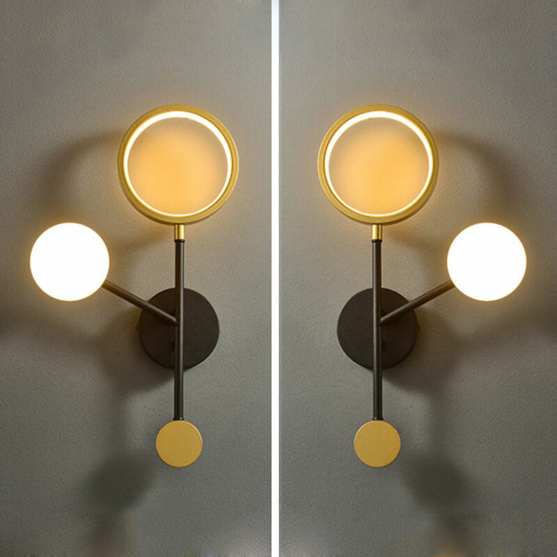 Creative Aluminum Lamp Ring Acrylic LED Wall Sconce Lamp