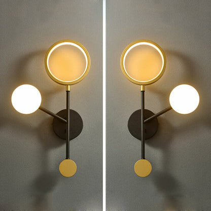 Creative Aluminum Lamp Ring Acrylic LED Wall Sconce Lamp