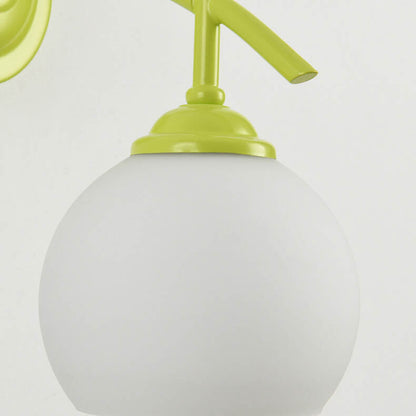 Modern Art Deco Round Glass Metal 1-Light Wall Sconce Lamp