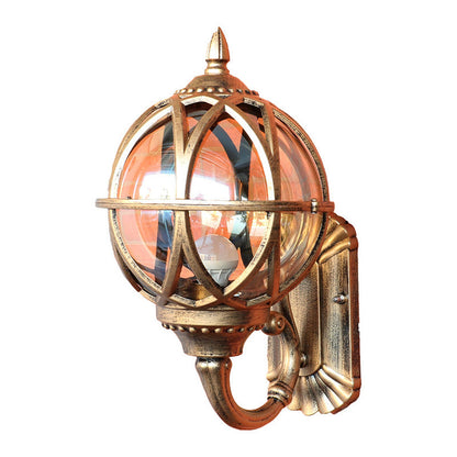 Waterproof Ball Aluminium Glass 1-Light Wall Sconce Lamp