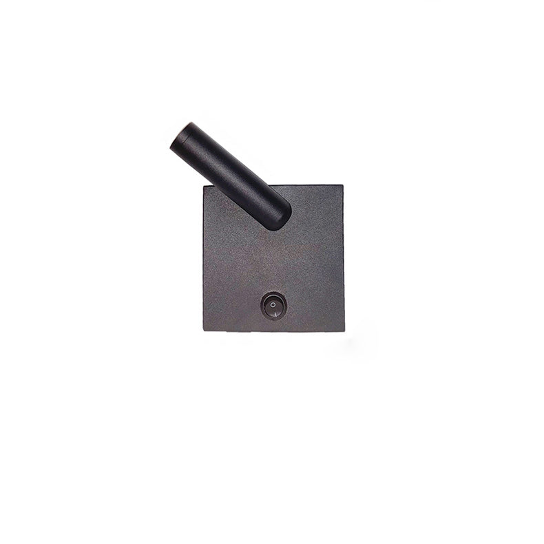 Simplicity Iron Aluminum Wood Square LED Wall Sconce Lamp